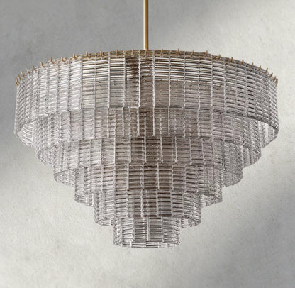 Siraue Clear Glass Round Chandelier 41", 52", 65" - GILDLAMPS