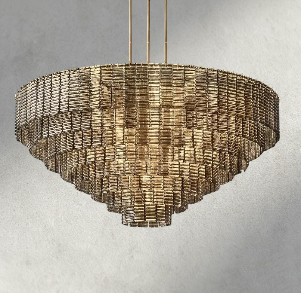 Siraue Smoke Glass Round Chandelier 41", 52", 65" - GILDLAMPS
