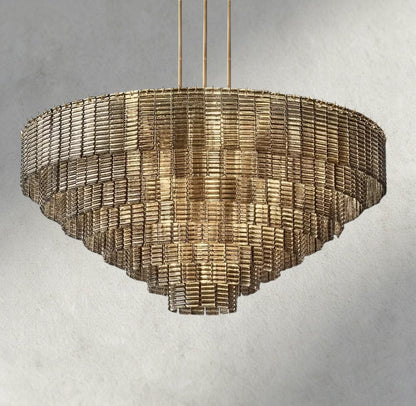 Siraue Smoke Glass Round Chandelier 41", 52", 65" - GILDLAMPS