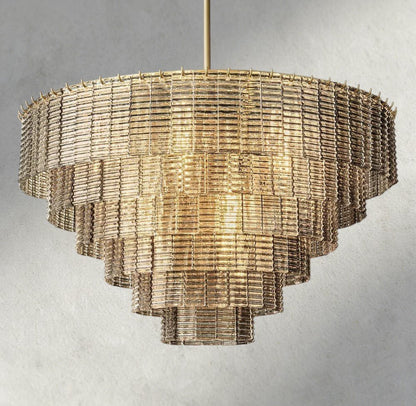 Siraue Smoke Glass Round Chandelier 41", 52", 65" - GILDLAMPS