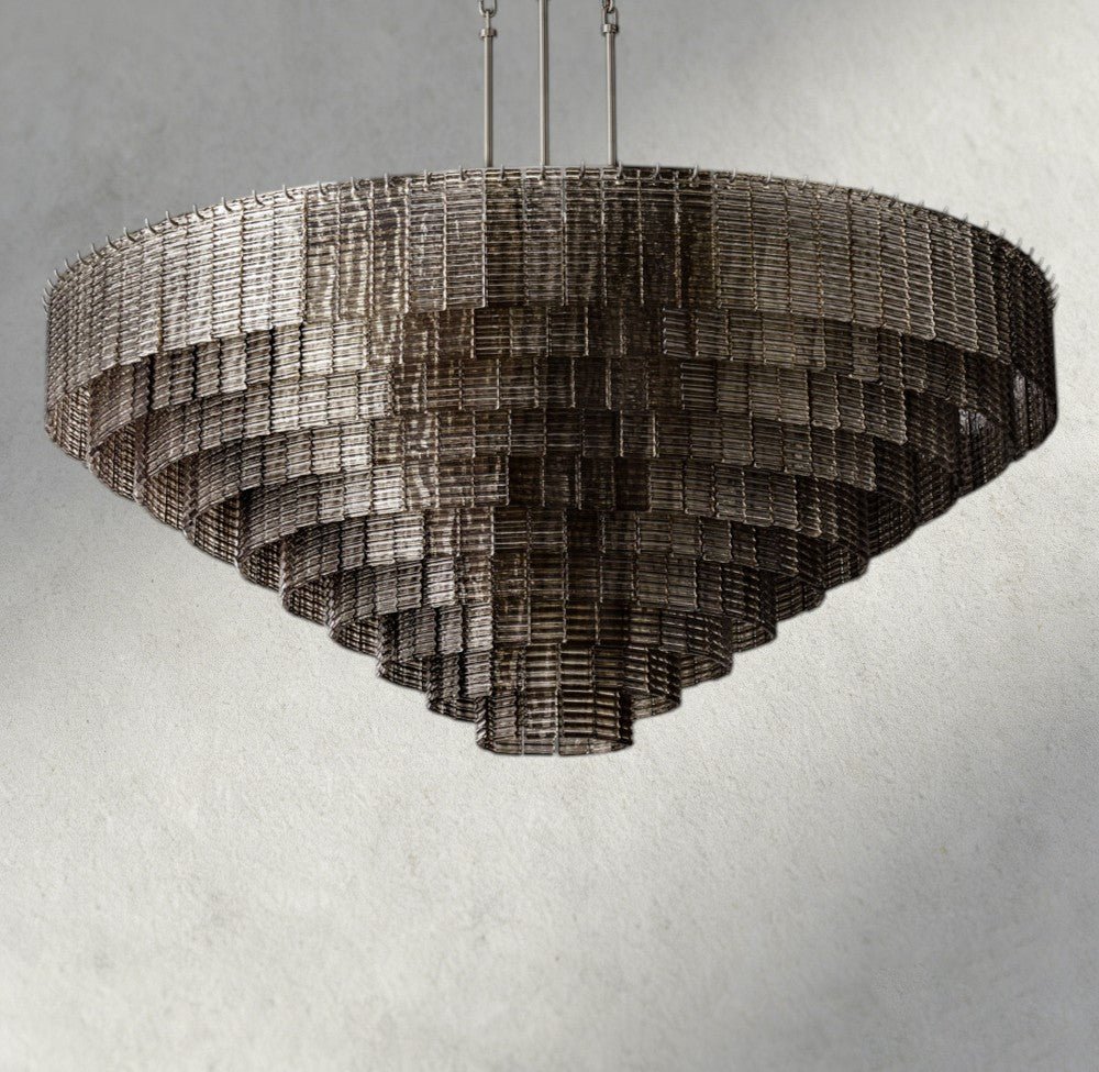 Siraue Smoke Glass Round Chandelier 41", 52", 65" - GILDLAMPS