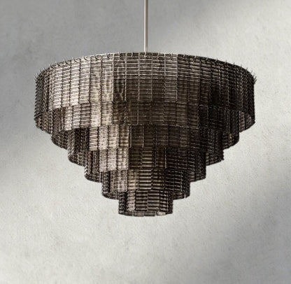 Siraue Smoke Glass Round Chandelier 41", 52", 65" - GILDLAMPS