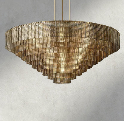 Siraue Smoke Glass Round Chandelier 41", 52", 65" - GILDLAMPS