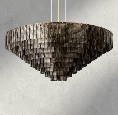 Siraue Smoke Glass Round Chandelier 41", 52", 65" - GILDLAMPS