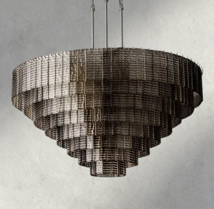 Siraue Smoke Glass Round Chandelier 41", 52", 65" - GILDLAMPS