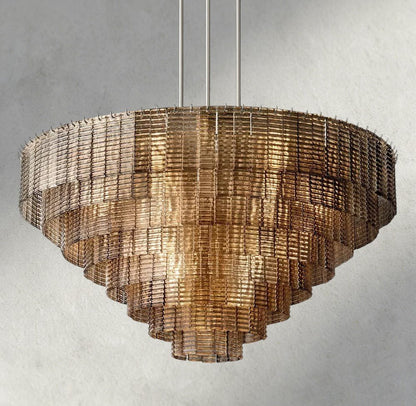 Siraue Smoke Glass Round Chandelier 41", 52", 65" - GILDLAMPS