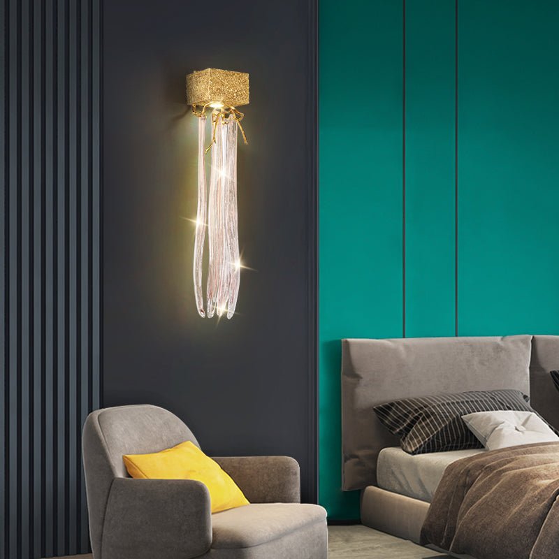 Slade Modern Branch Crystal Wall Sconce For Bedroom - GILDLAMPS