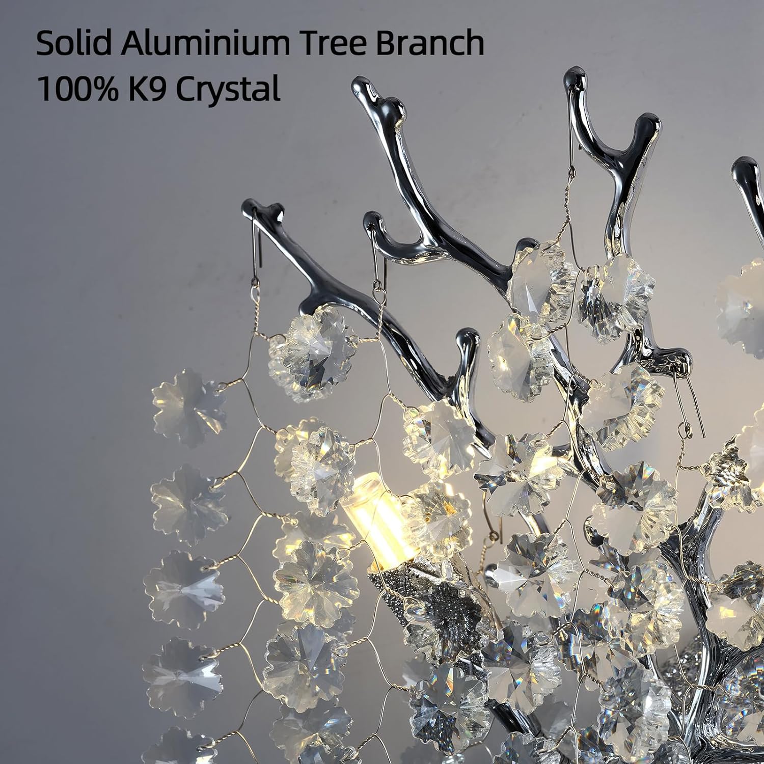 Snow Tree Branch Crystal Gold/Silver Wall Sconce - GILDLAMPS