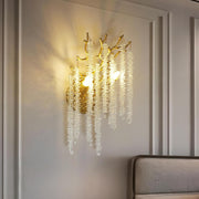 Snow Tree Crystal Gold Wall Sconce for All Rooms 10"H - GILDLAMPS