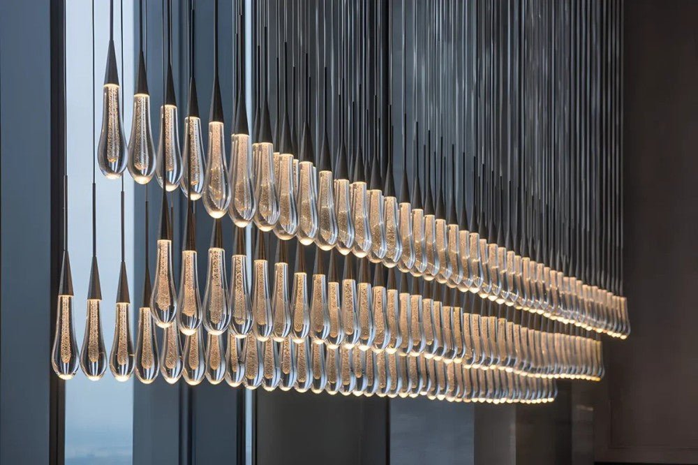 Solitaire Linear Chandelier 37'' 50'' 70'' 87" 120"W - GILDLAMPS