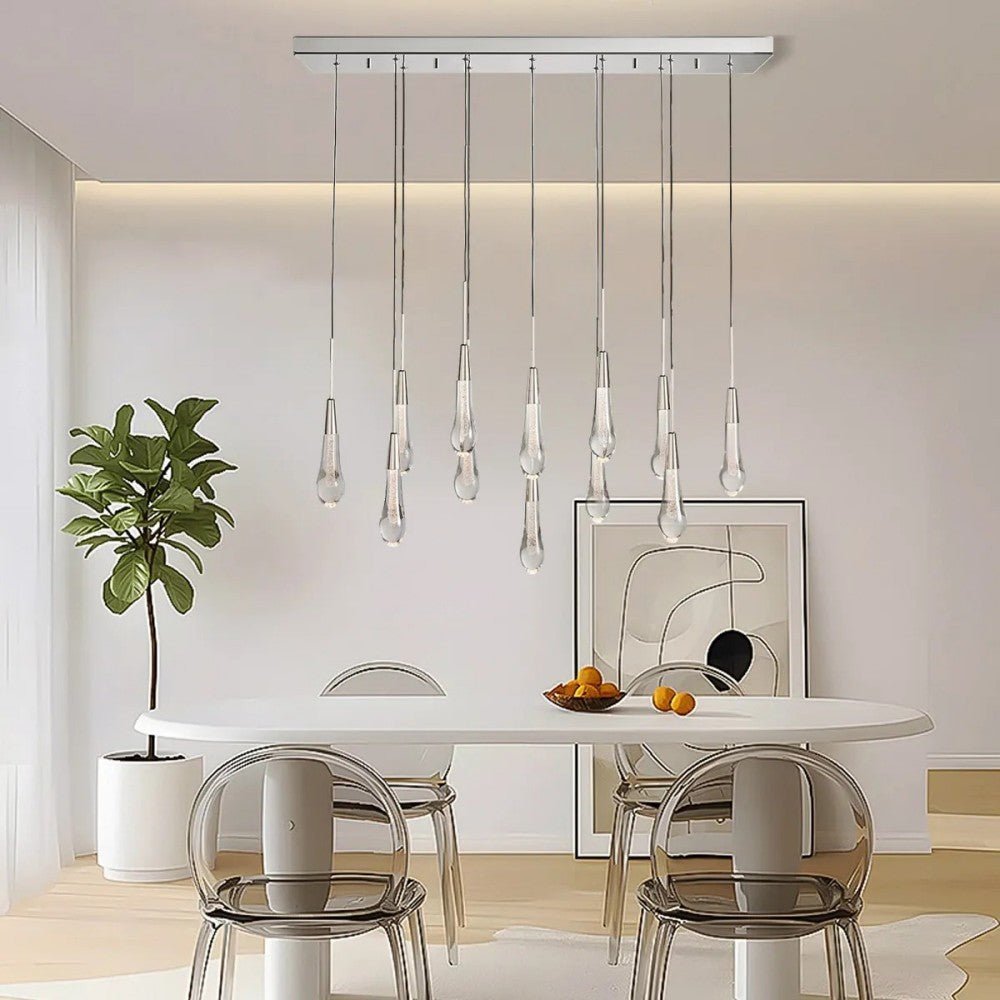 Solitaire Linear Chandelier 37'' 50'' 70'' 87" 120"W - GILDLAMPS