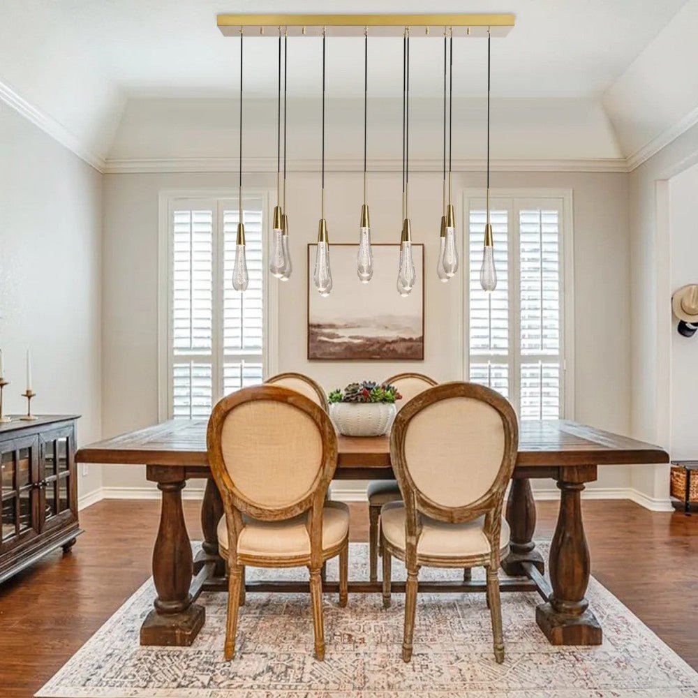 Solitaire Linear Chandelier 37'' 50'' 70'' 87" 120"W - GILDLAMPS