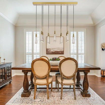 Solitaire Linear Chandelier 37'' 50'' 70'' 87" 120"W - GILDLAMPS
