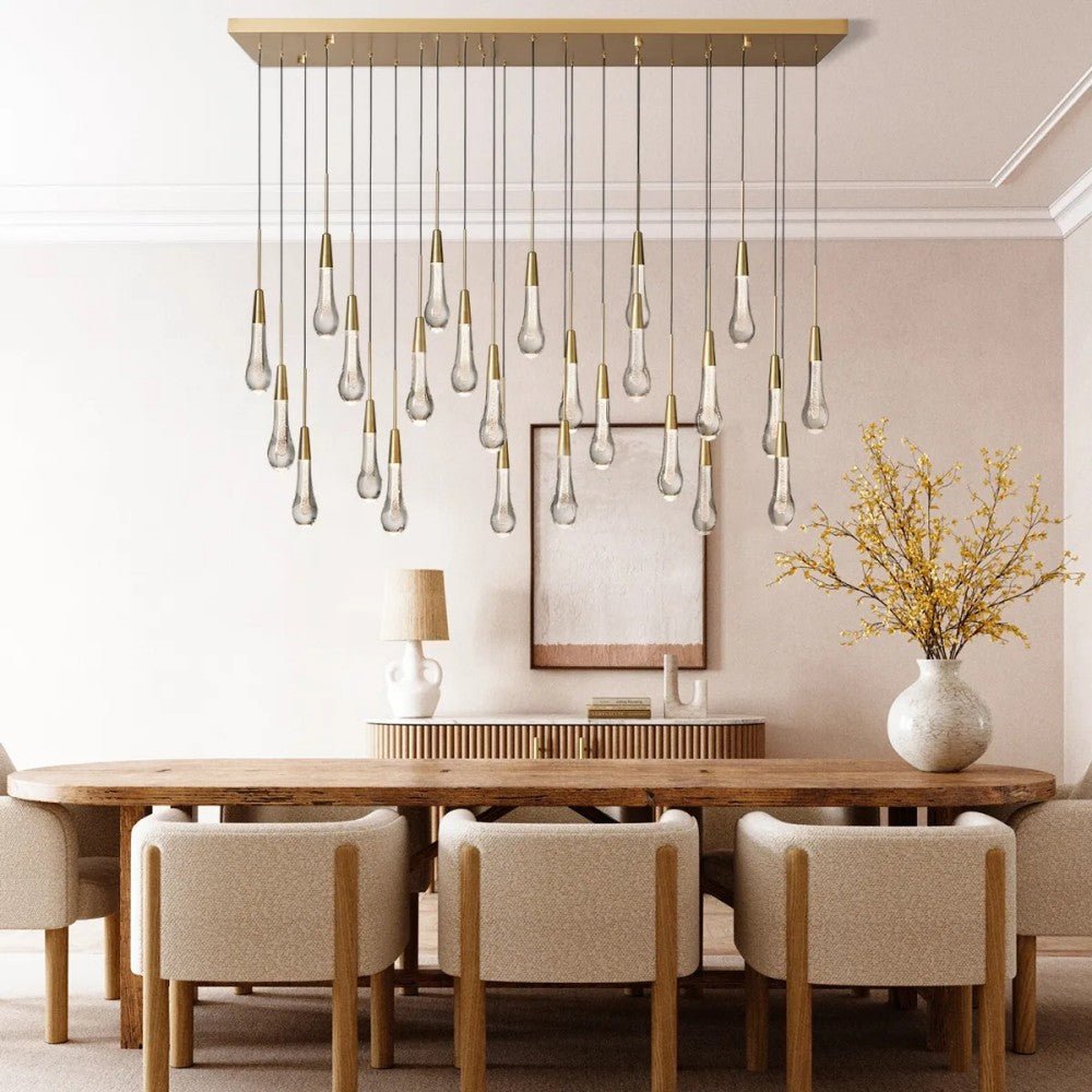 Solitaire Linear Chandelier 37'' 50'' 70'' 87" 120"W - GILDLAMPS
