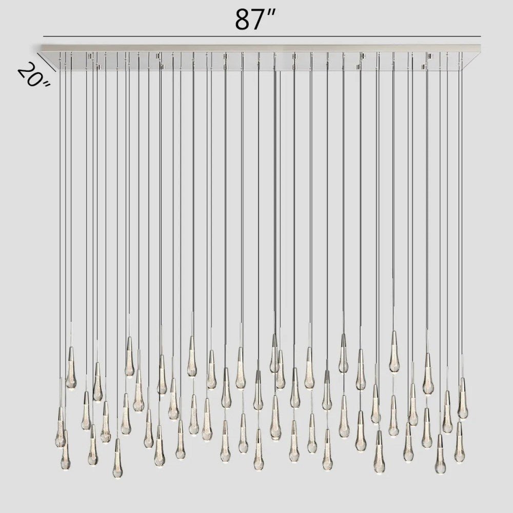 Solitaire Linear Chandelier 37'' 50'' 70'' 87" 120"W - GILDLAMPS