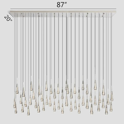 Solitaire Linear Chandelier 37'' 50'' 70'' 87" 120"W - GILDLAMPS