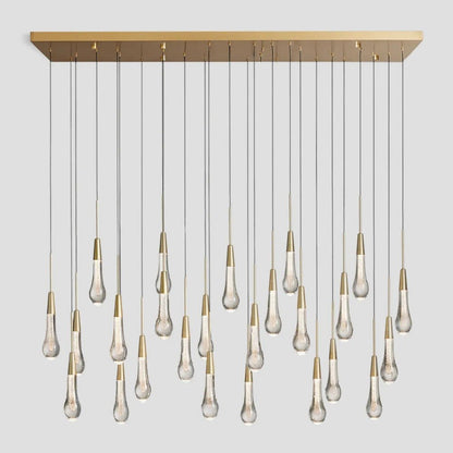 Solitaire Linear Chandelier 37'' 50'' 70'' 87" 120"W - GILDLAMPS