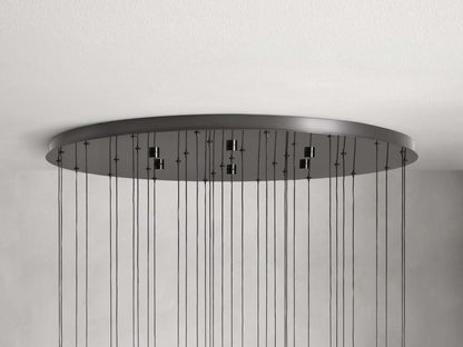 Soltaire Modern 17'' 24'' 36'' 58'' Round Chandelier Lighting - GILDLAMPS