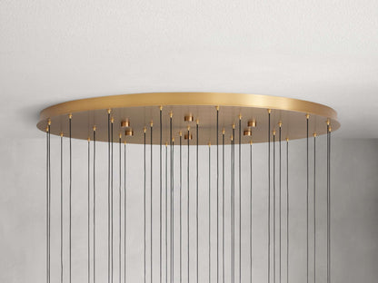 Soltaire Modern 17'' 24'' 36'' 58'' Round Chandelier Lighting - GILDLAMPS