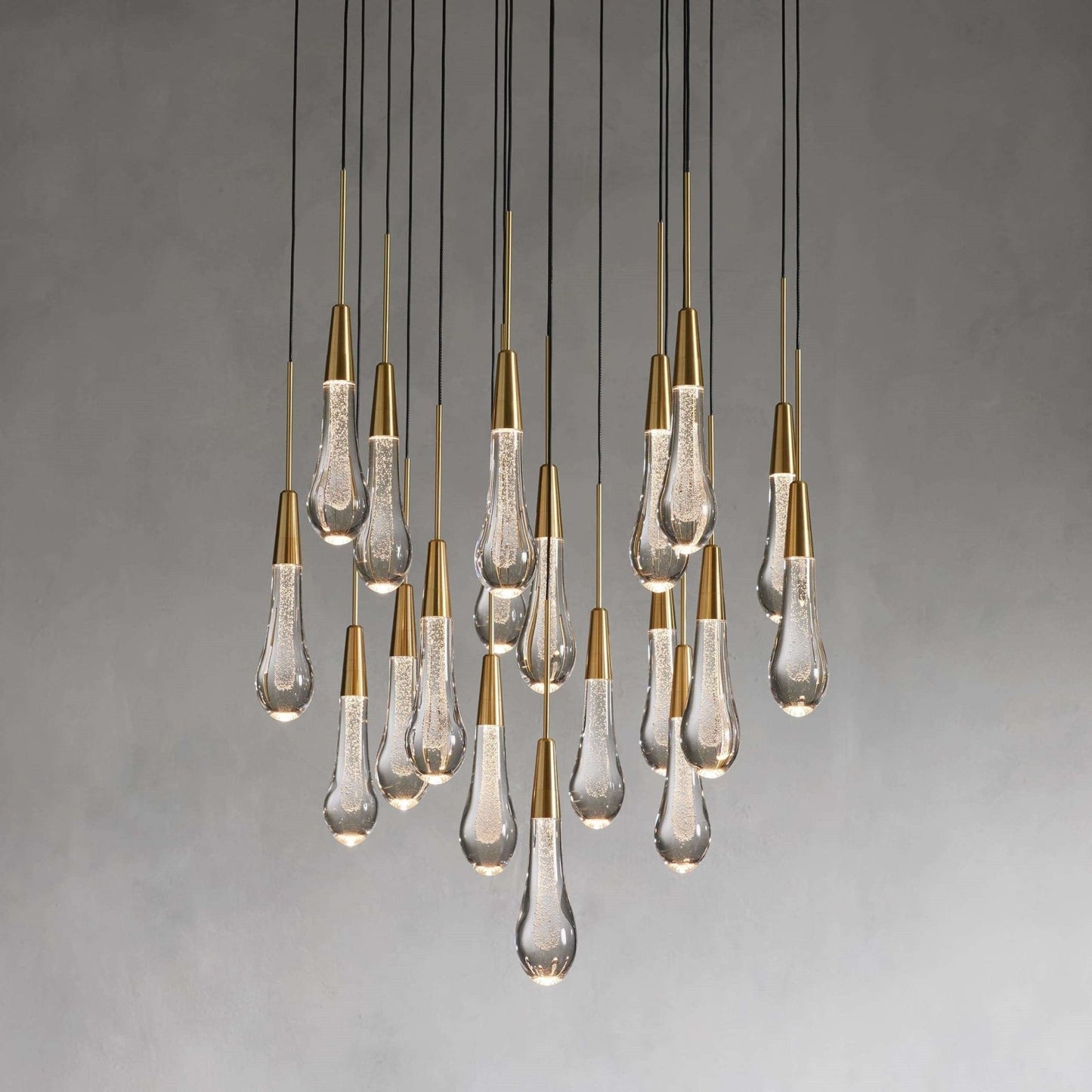 Soltaire Modern 17'' 24'' 36'' 58'' Round Chandelier Lighting - GILDLAMPS