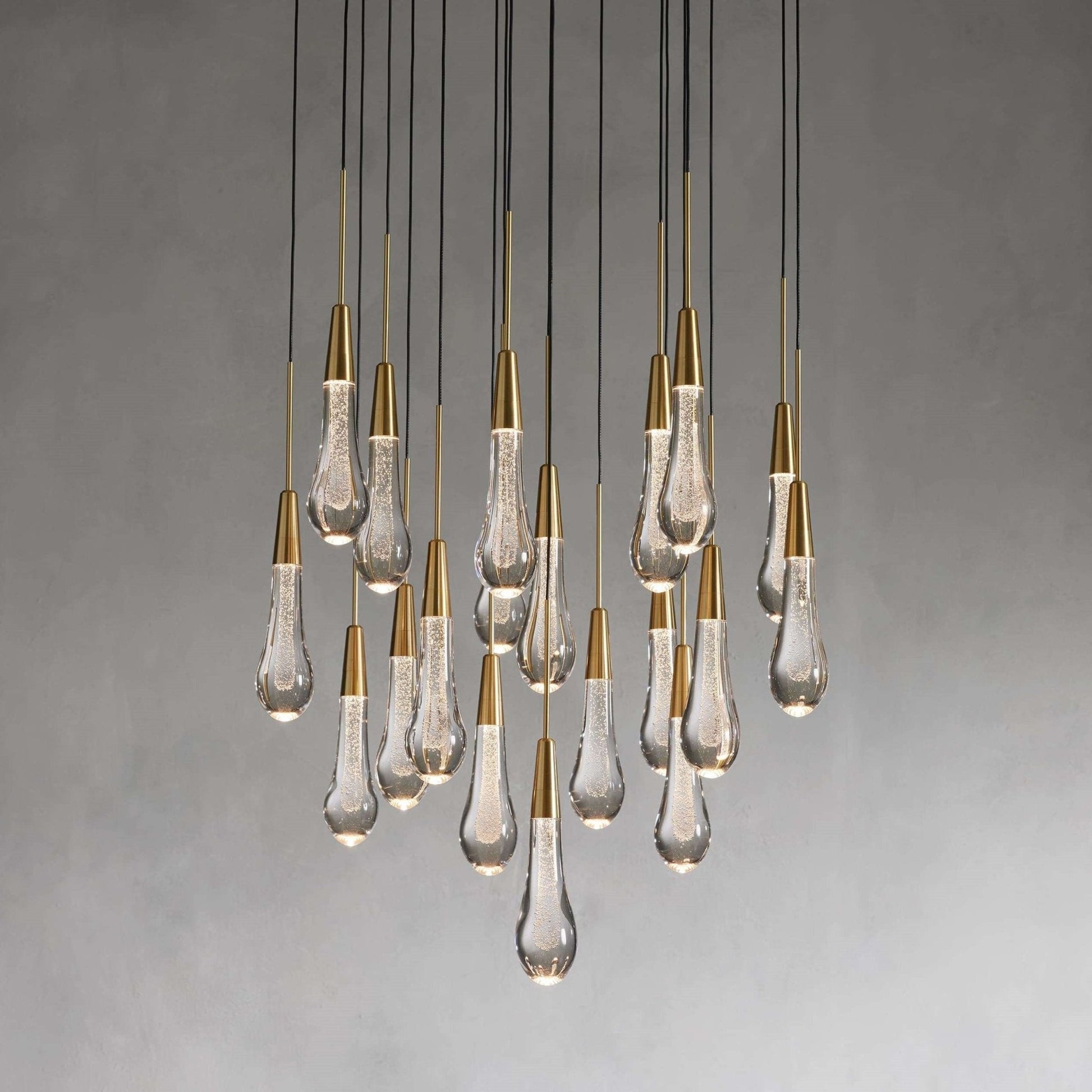 Soltaire Modern 17'' 24'' 36'' 58'' Round Chandelier Lighting - GILDLAMPS
