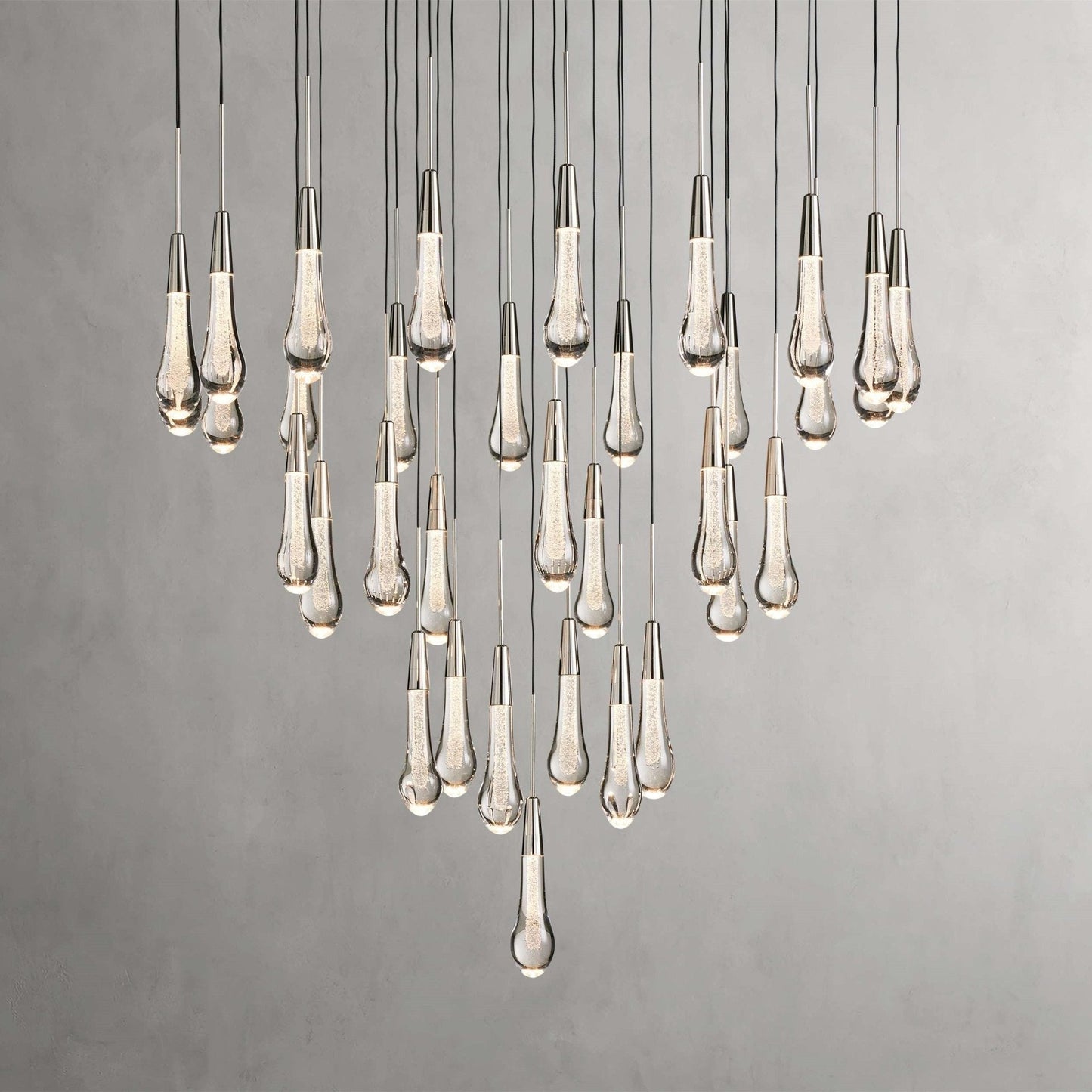 Soltaire Modern 17'' 24'' 36'' 58'' Round Chandelier Lighting - GILDLAMPS