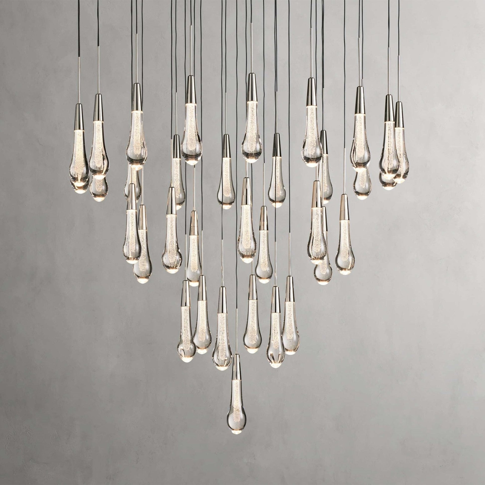 Soltaire Modern 17'' 24'' 36'' 58'' Round Chandelier Lighting - GILDLAMPS