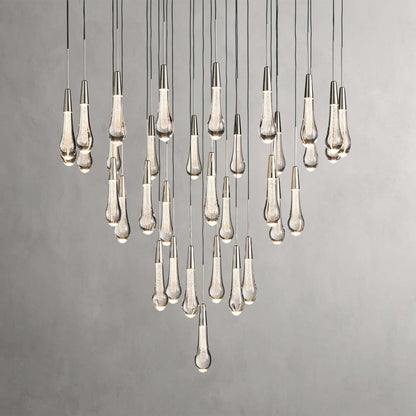 Soltaire Modern 17'' 24'' 36'' 58'' Round Chandelier Lighting - GILDLAMPS