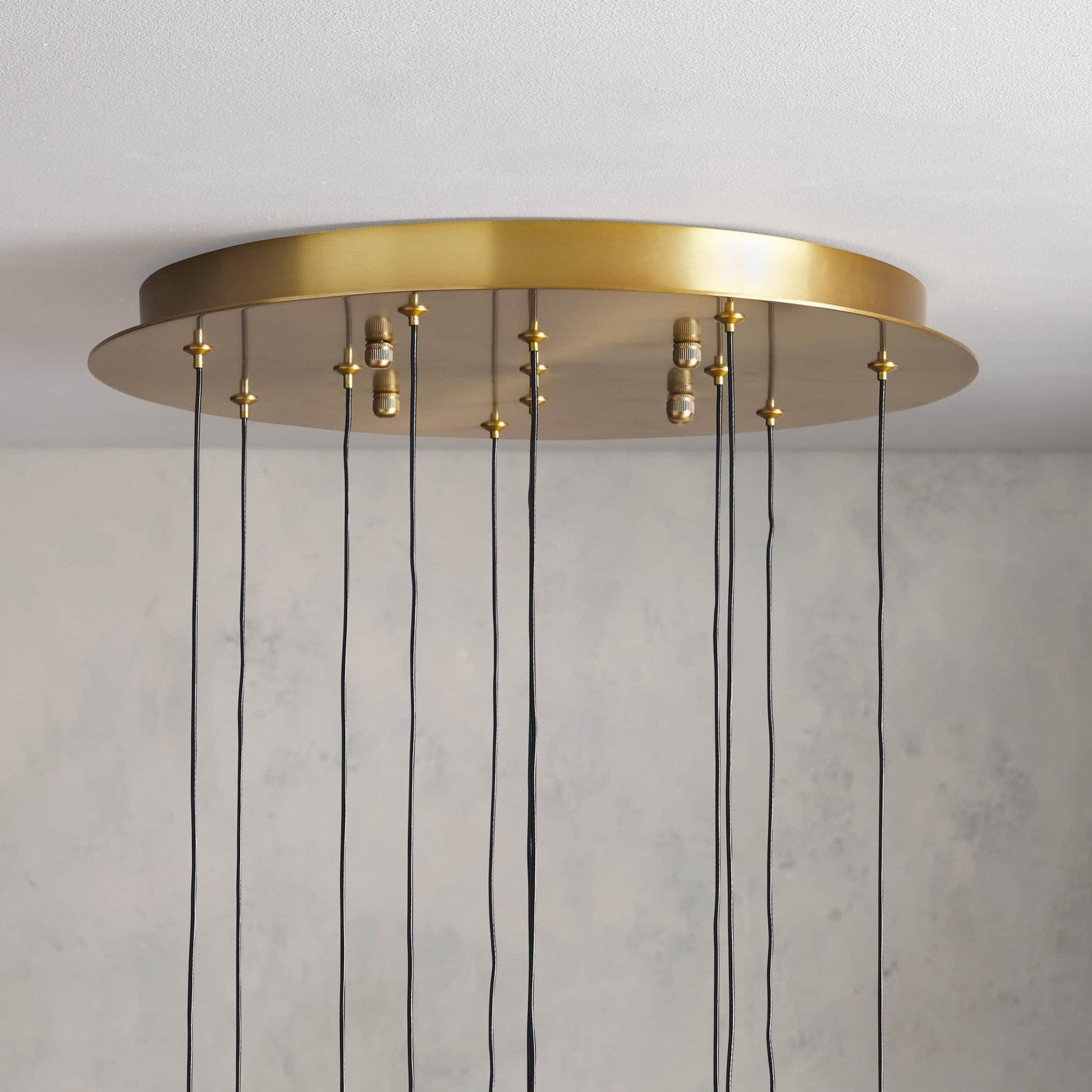 Soltaire Modern 17'' 24'' 36'' 58'' Round Chandelier Lighting - GILDLAMPS
