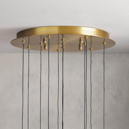 Soltaire Modern 17'' 24'' 36'' 58'' Round Chandelier Lighting - GILDLAMPS