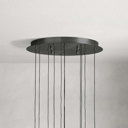 Soltaire Modern 17'' 24'' 36'' 58'' Round Chandelier Lighting - GILDLAMPS