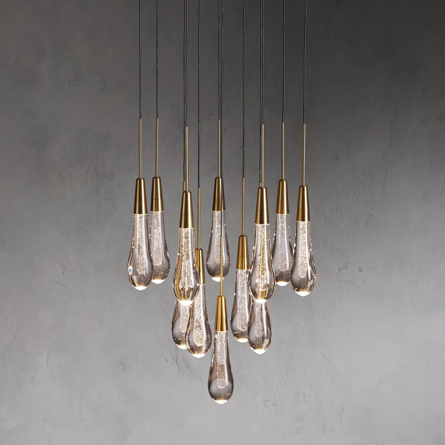 Soltaire Modern 17'' 24'' 36'' 58'' Round Chandelier Lighting - GILDLAMPS
