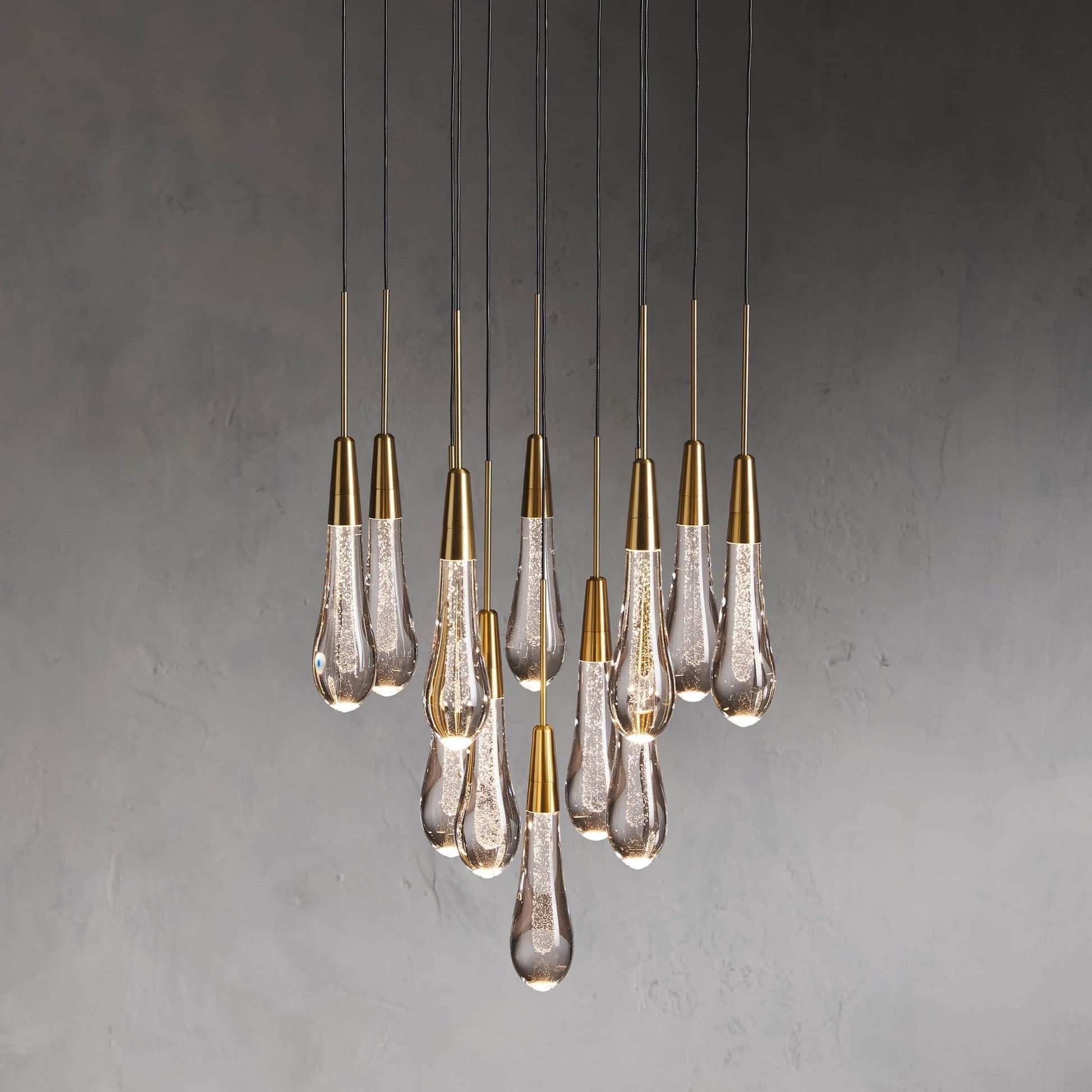 Soltaire Modern 17'' 24'' 36'' 58'' Round Chandelier Lighting - GILDLAMPS