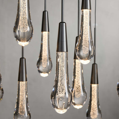 Soltaire Modern 17'' 24'' 36'' 58'' Round Chandelier Lighting - GILDLAMPS
