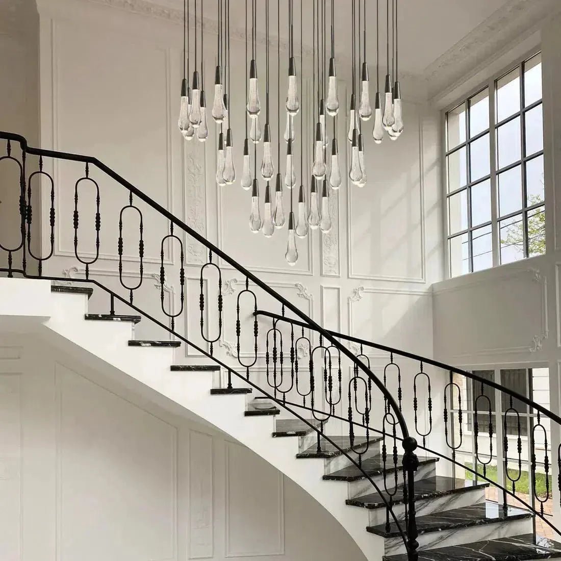 Soltaire Modern 17'' 24'' 36'' 58'' Round Chandelier Lighting - GILDLAMPS