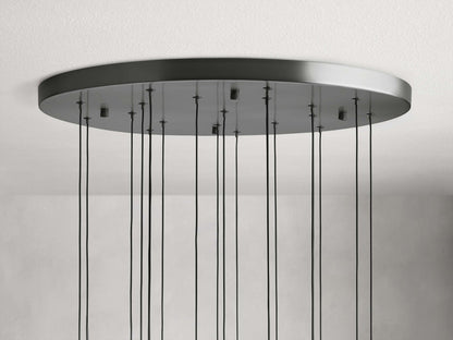 Soltaire Modern 17'' 24'' 36'' 58'' Round Chandelier Lighting - GILDLAMPS