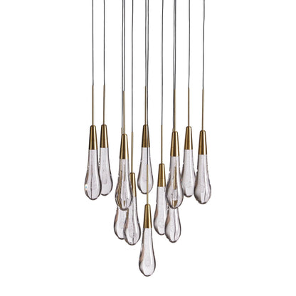 Soltaire Modern 17'' 24'' 36'' 58'' Round Chandelier Lighting - GILDLAMPS