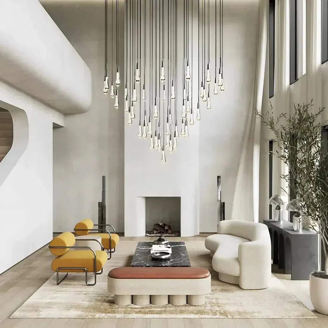 Soltaire Modern 17'' 24'' 36'' 58'' Round Chandelier Lighting - GILDLAMPS