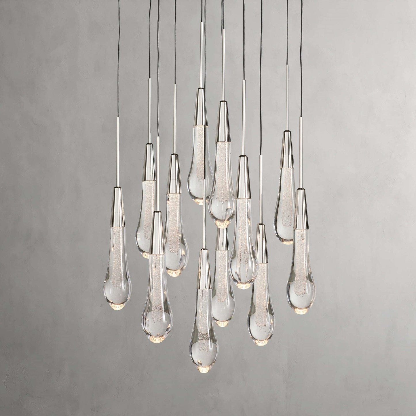 Soltaire Modern 17'' 24'' 36'' 58'' Round Chandelier Lighting - GILDLAMPS