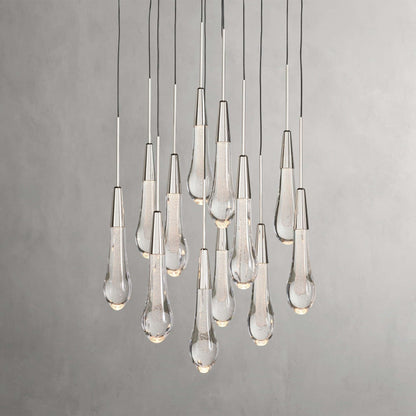 Soltaire Modern 17'' 24'' 36'' 58'' Round Chandelier Lighting - GILDLAMPS
