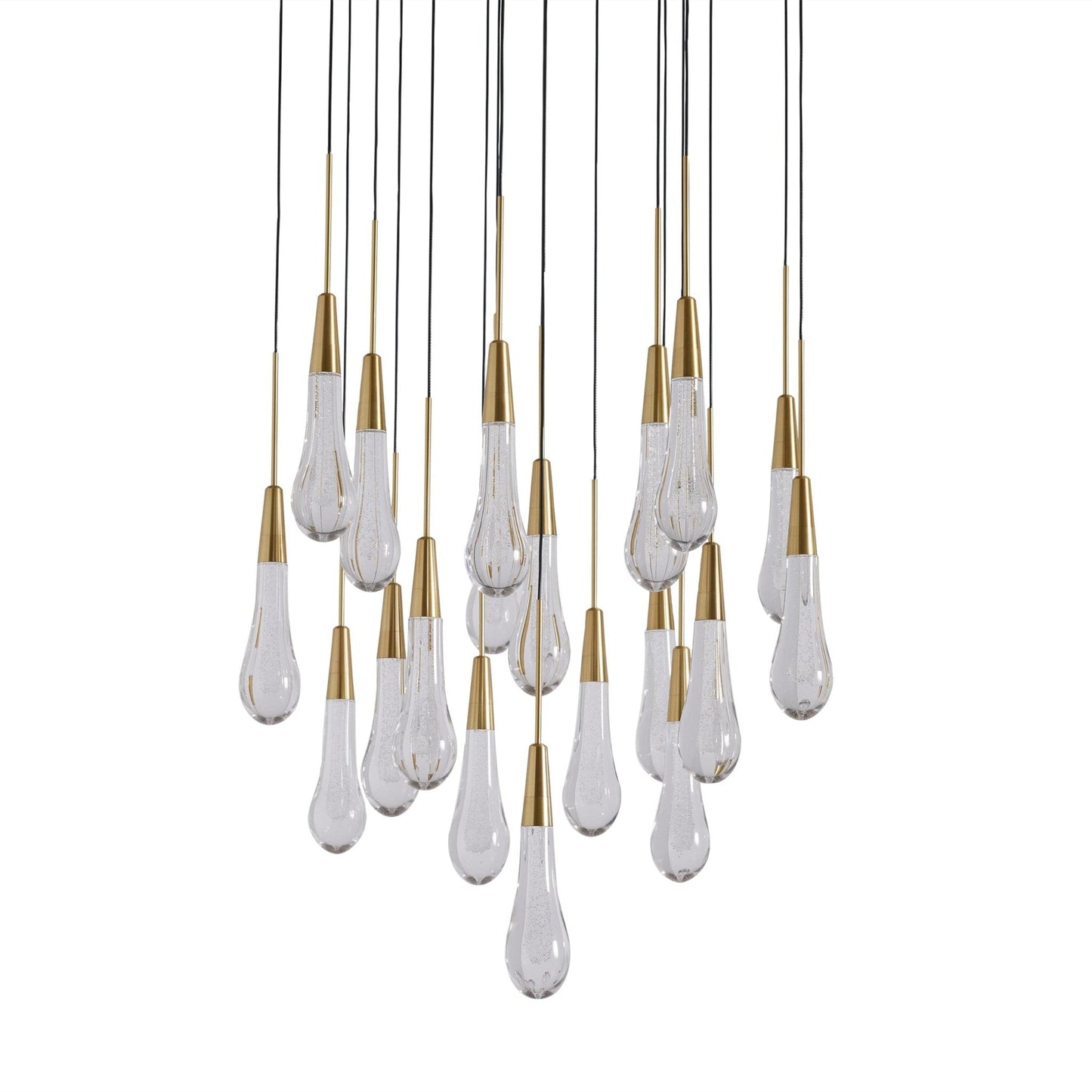 Soltaire Modern 17'' 24'' 36'' 58'' Round Chandelier Lighting - GILDLAMPS