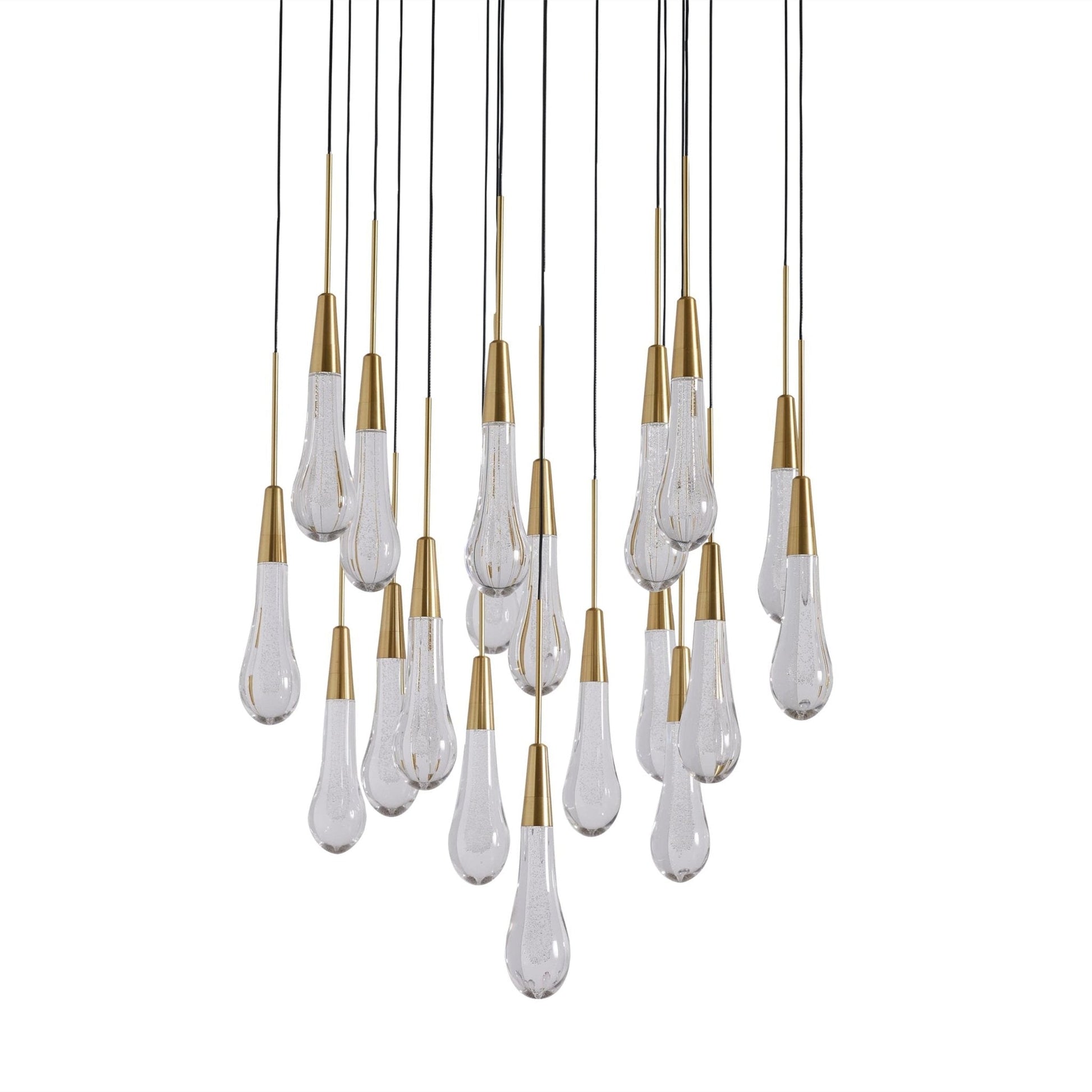 Soltaire Modern 17'' 24'' 36'' 58'' Round Chandelier Lighting - GILDLAMPS