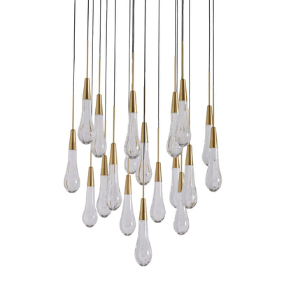 Soltaire Modern 17'' 24'' 36'' 58'' Round Chandelier Lighting - GILDLAMPS