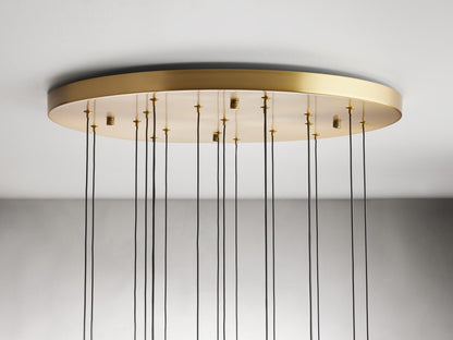 Soltaire Modern 17'' 24'' 36'' 58'' Round Chandelier Lighting - GILDLAMPS
