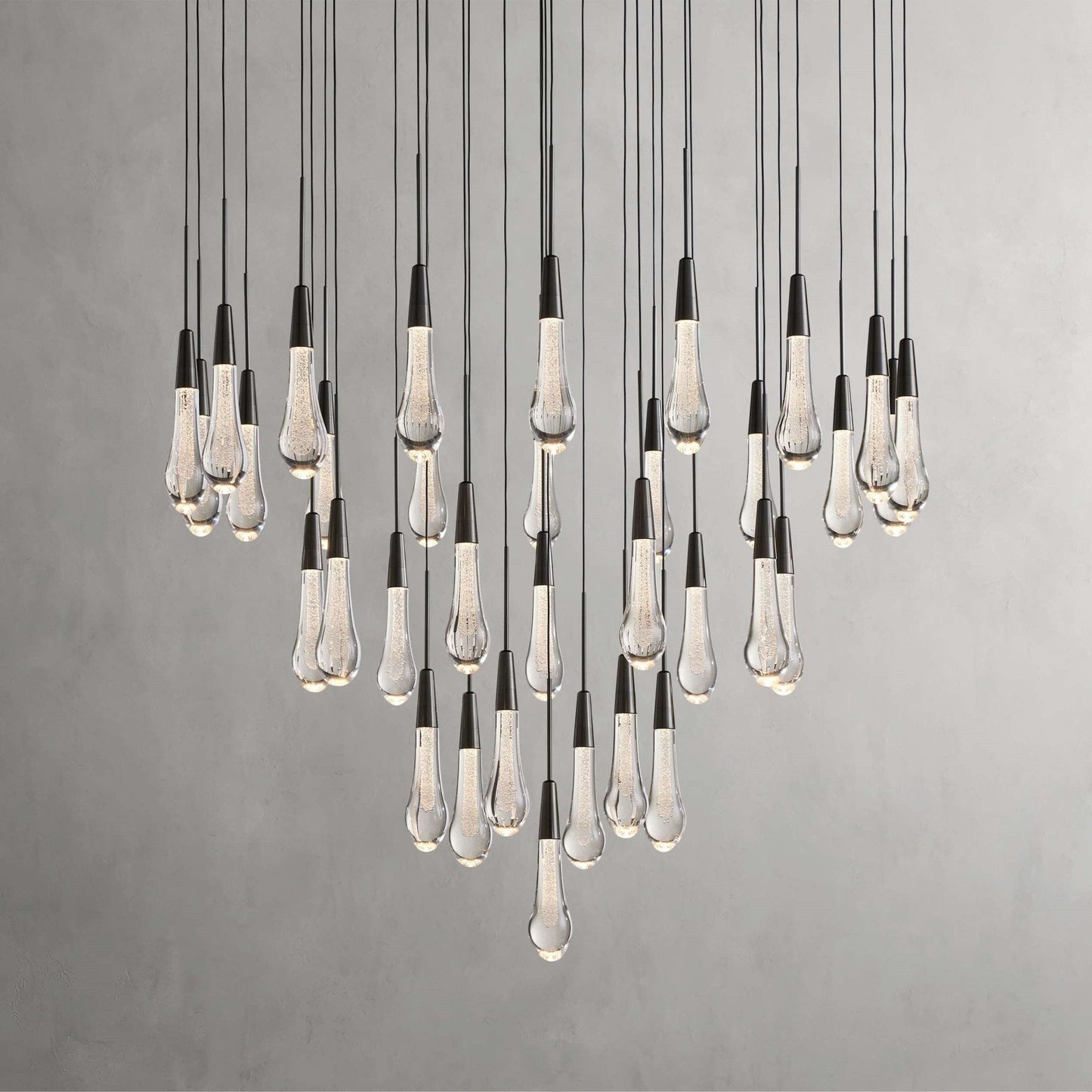 Soltaire Modern 17'' 24'' 36'' 58'' Round Chandelier Lighting - GILDLAMPS