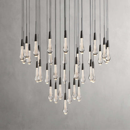 Soltaire Modern 17'' 24'' 36'' 58'' Round Chandelier Lighting - GILDLAMPS