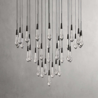Soltaire Modern 17'' 24'' 36'' 58'' Round Chandelier Lighting - GILDLAMPS