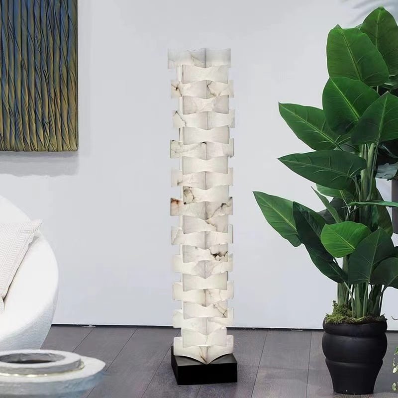 Spain Alabaster Floor Lamp, Bedroom and Living Room Standing Lamp - GILDLAMPS