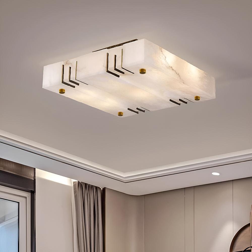 Square Alabaster Ceiling Lamps - GILDLAMPS