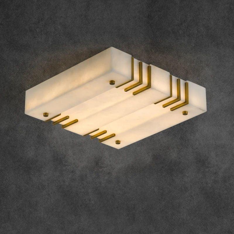 Square Alabaster Ceiling Lamps - GILDLAMPS